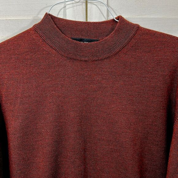 Ponte Vecchio Sweater Large Merino Wool Burgundy - Picture 3 of 11